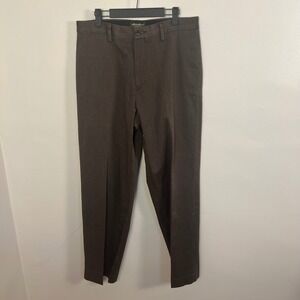 Eddie Bauer Mens Classic Fit Brown Wrinkle Stain Resistant Chino Pants 34x32